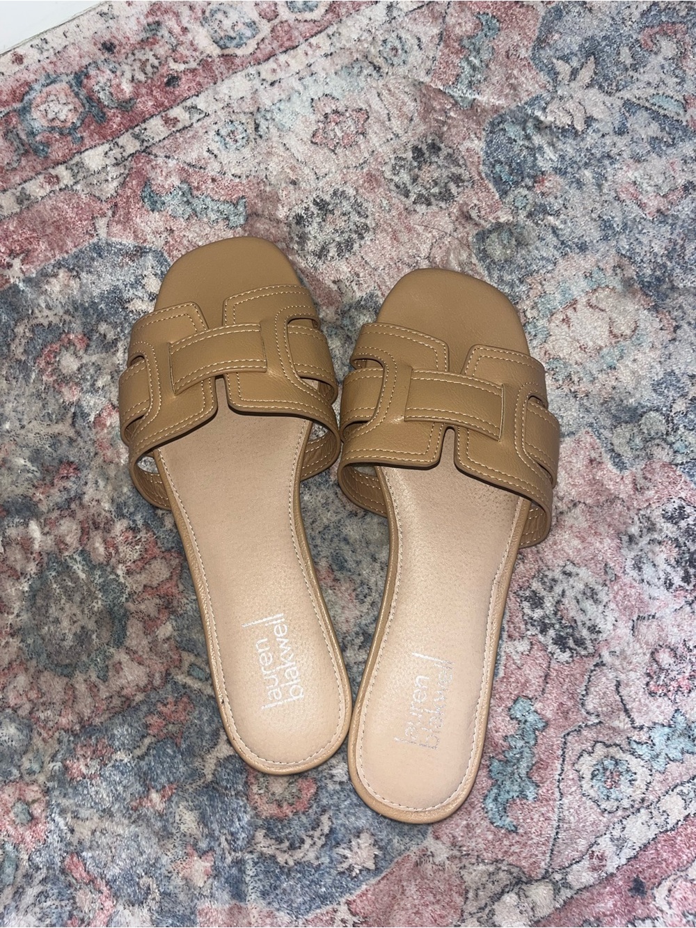 Tan Slide Sandals